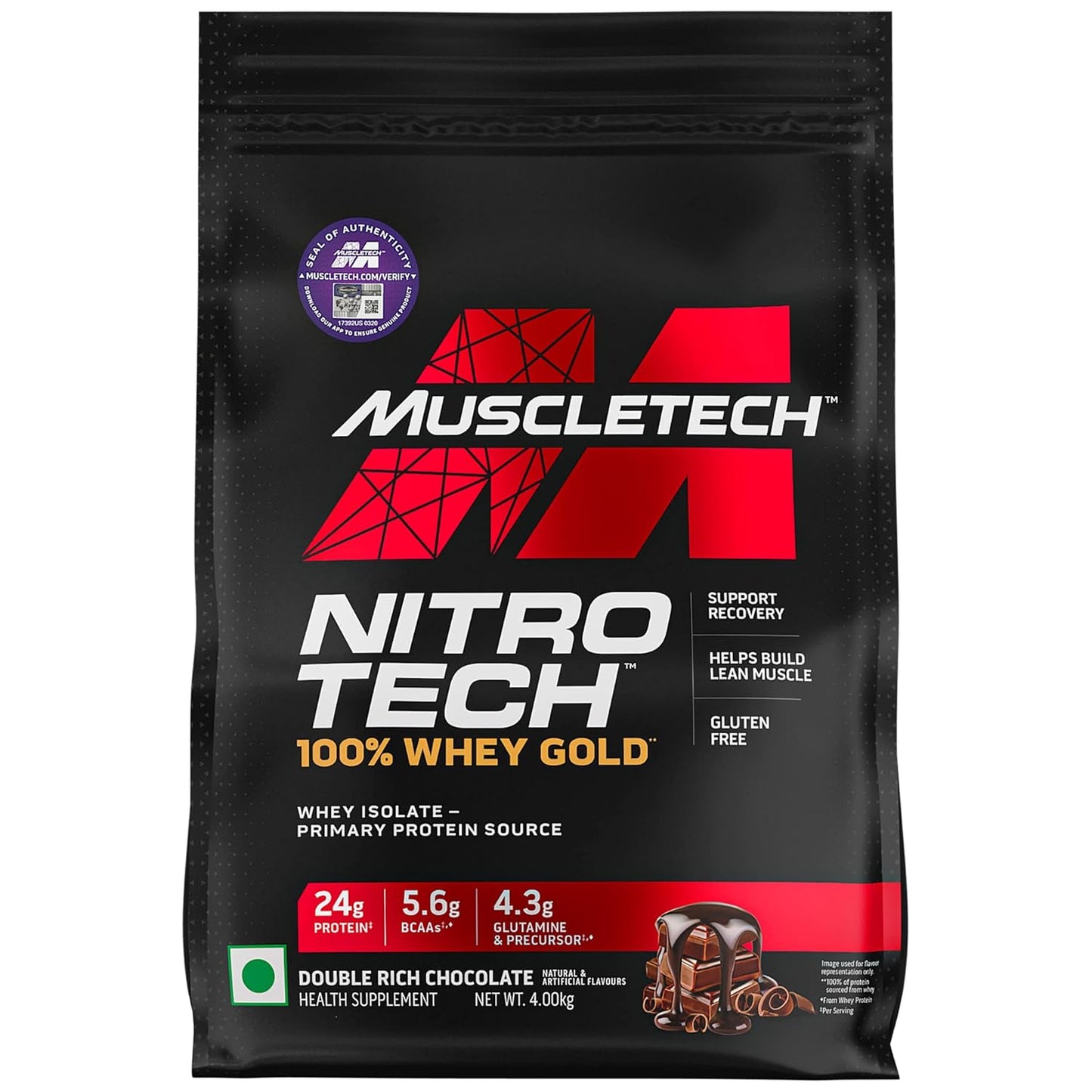 MuscleTech Nitrotech 100% Whey Gold | 24G Of Pure Whey Protein Isolate