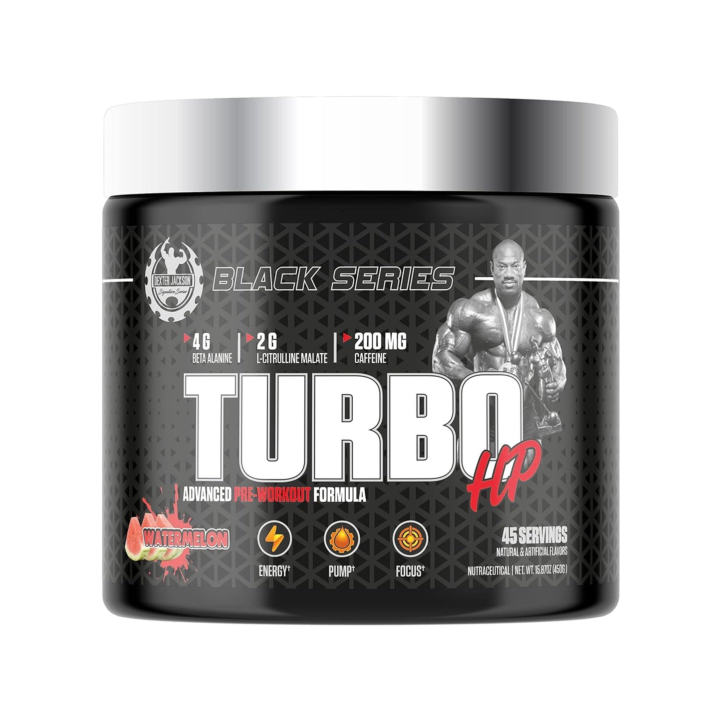 Dexter Jackson Black Series Turbo HP Pre Workout | 45 Servings, 450g