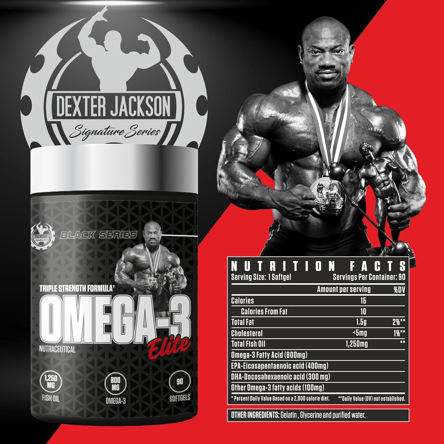 Dexter Jackson Black Series Omega-3 Elite | 90 Softgels