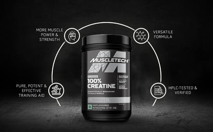 MuscleTech Platinum 100% Creatine Powder (Unflavoured - 100Gram,33 Servings)