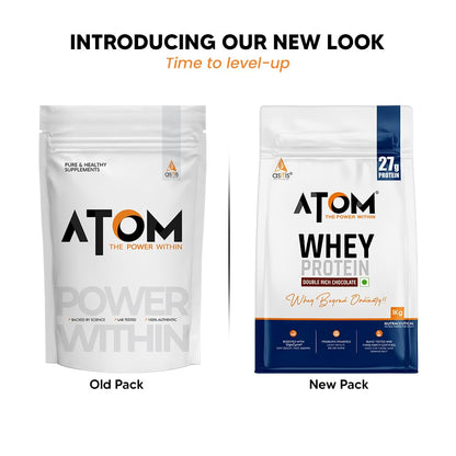 AS-IT-IS Nutrition ATOM Whey Protein 27g protein Isolate & Concentrate