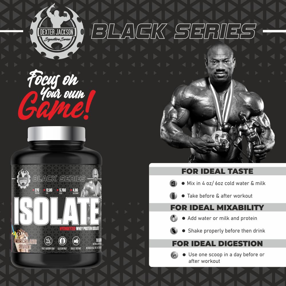 Dexter Jackson Black Series Hydrolyzed Whey Protein Isolate 2.27kg 5lbs 76 Servings