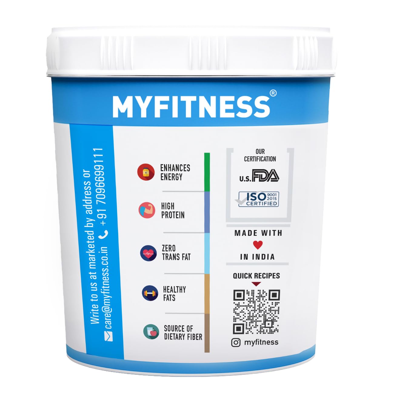 MYFITNESS Peanut Butter Chocolate Spread Smooth 1.25kg