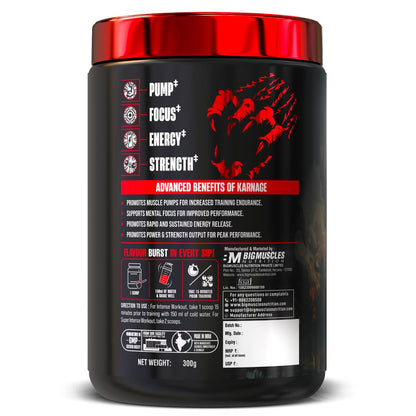 Bigmuscles Nutrition Karnage Pre workout 60 Servings 300gm