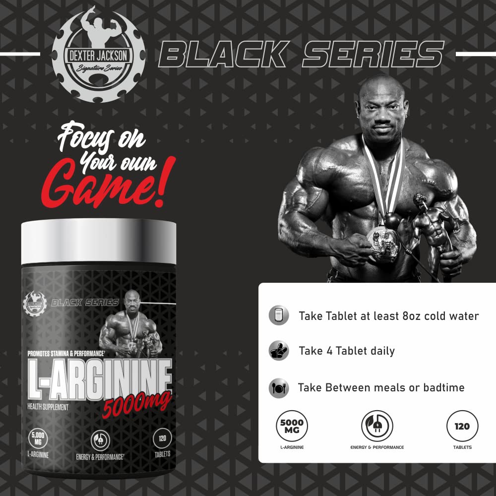 Dexter Jackson Black Series L-Arginine - 5000Mg 120 Tablets