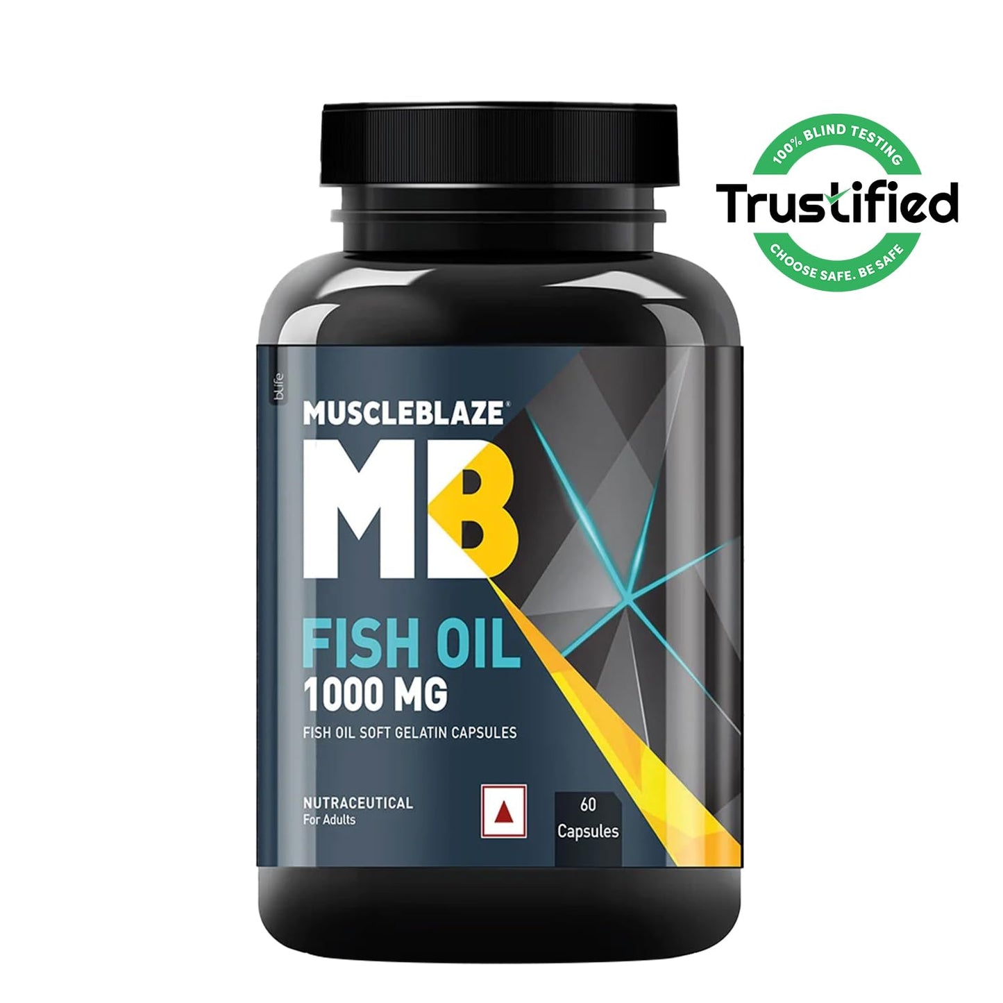 MuscleBlaze Omega 3 Fish Oil (60 Capsules) | 1000mg Omega 3 with 180mg EPA & 120mg DHA