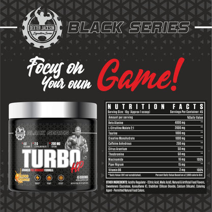 Dexter Jackson Black Series Turbo HP Pre Workout | 45 Servings, 450g