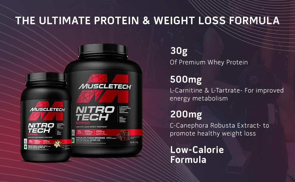 MuscleTech Nitrotech Ripped Low Fat Lean Whey Protein
