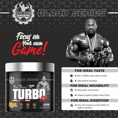 Dexter Jackson Black Series Turbo HP Pre Workout | 45 Servings, 450g