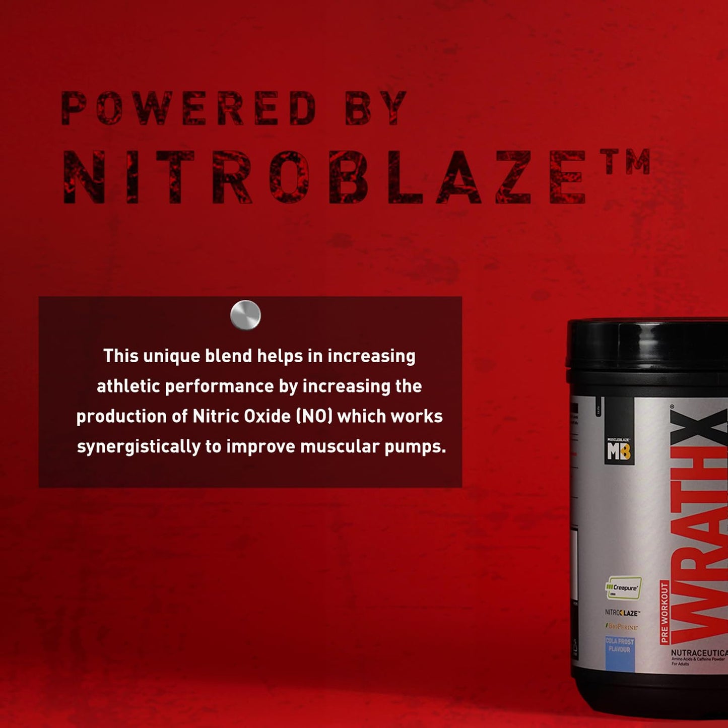 MuscleBlaze Pre Workout Wrathx With Creapure,Nitroblaze & Bioperine