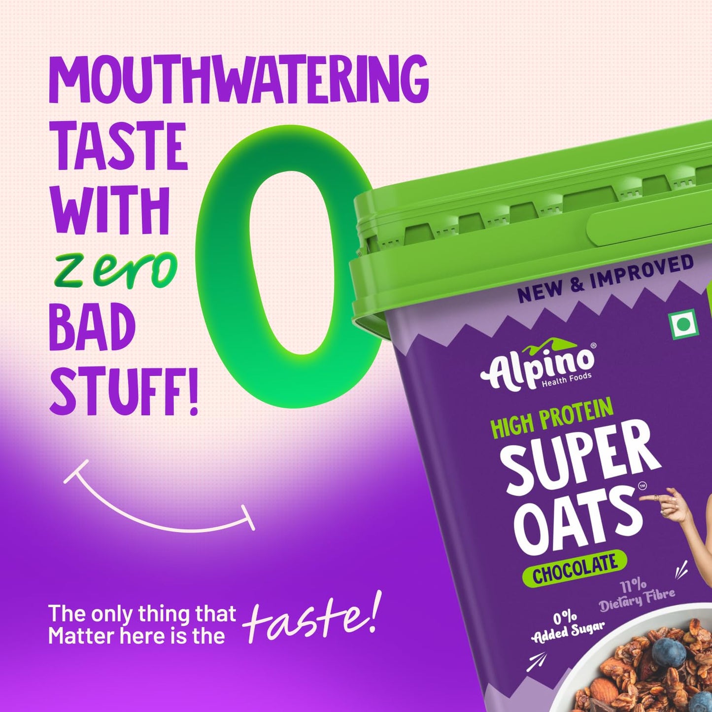 ALPINO 22% High Protein Super Oats Chocolate