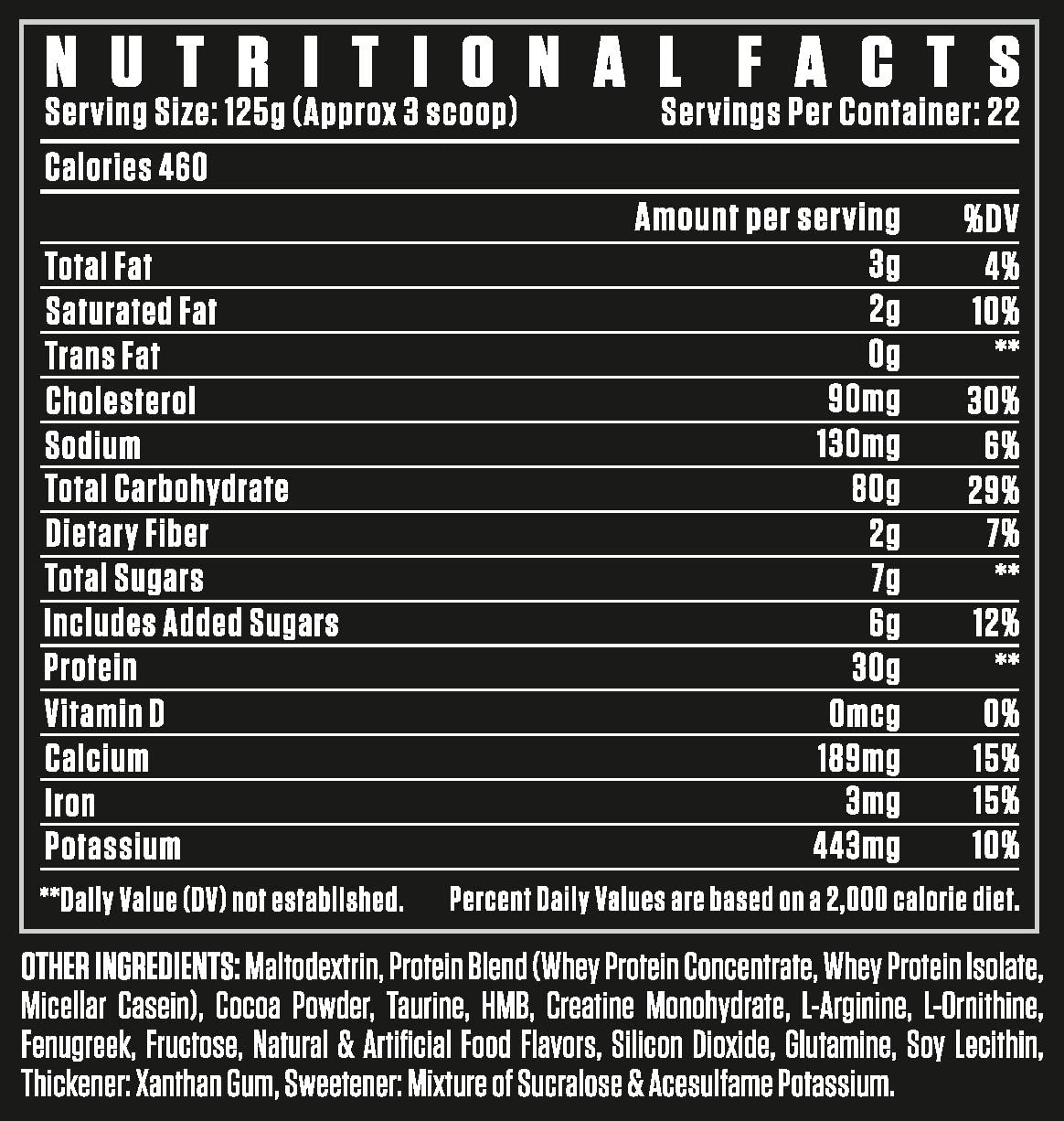 Dexter Jackson Black Series Anabolic Mass Gainer Double Chocolate