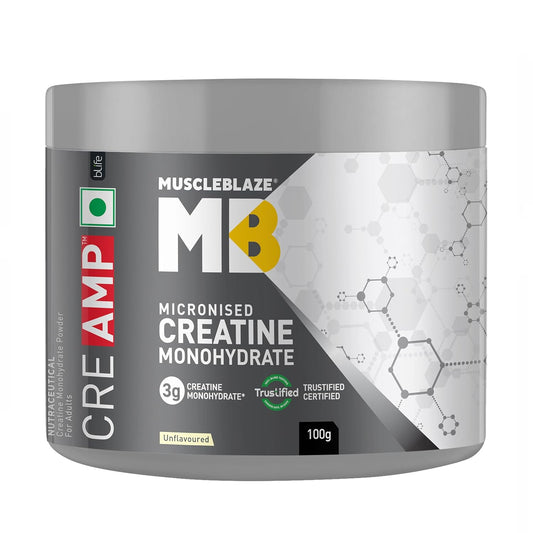 MuscleBlaze Micronised Creatine Monohydrate CreAMP Powder