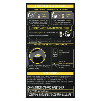 MuscleBlaze Whey Gold 100% Whey Protein Isolate