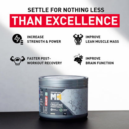 MuscleBlaze Micronised Creatine Monohydrate CreAMP Powder