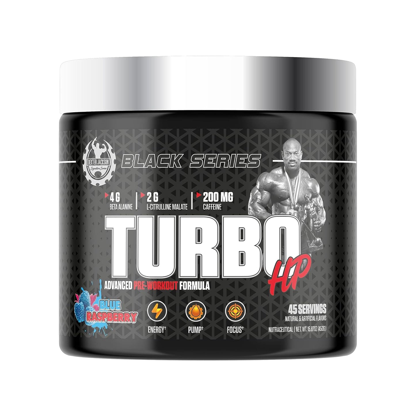 Dexter Jackson Black Series Turbo HP Pre Workout | 45 Servings, 450g