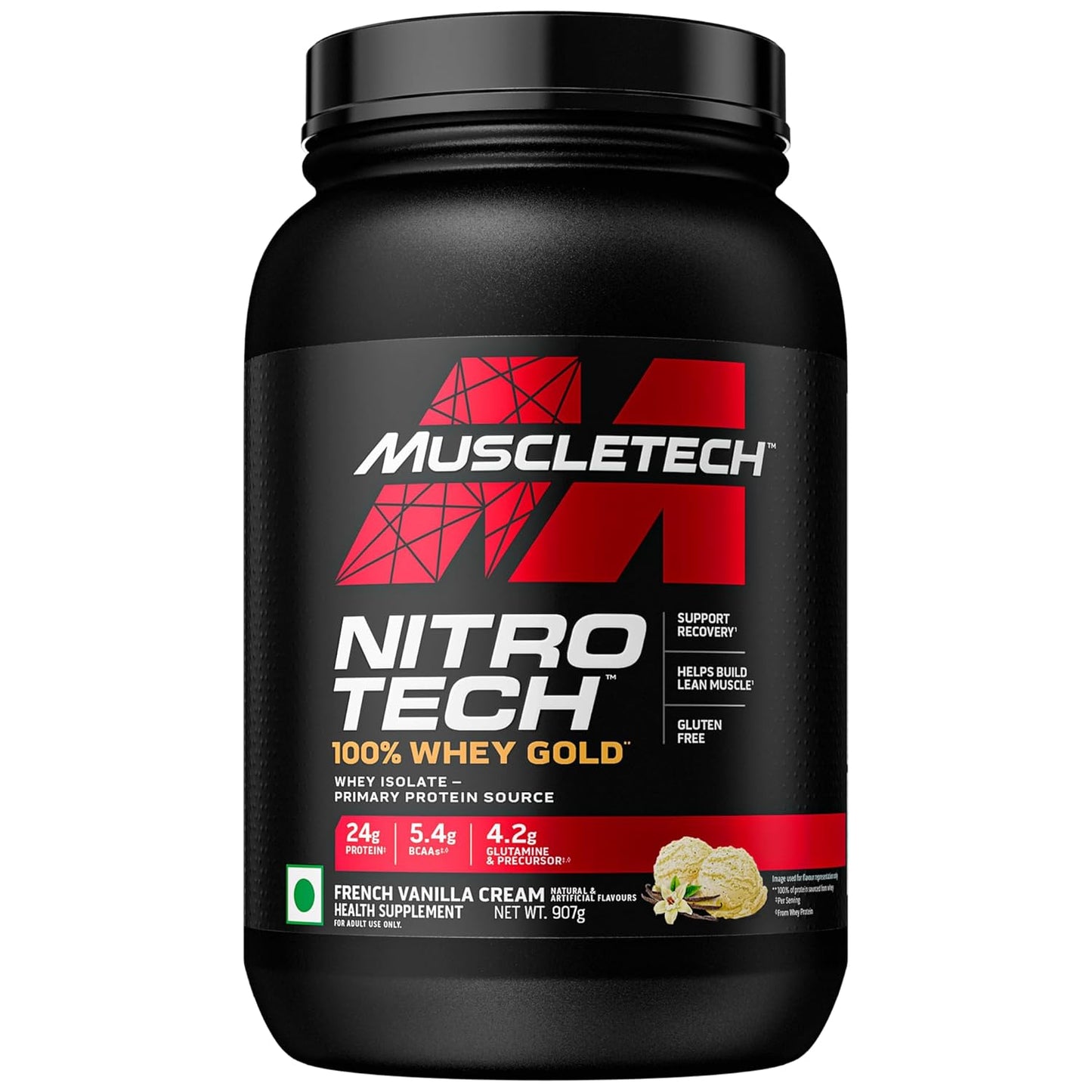 MuscleTech Nitrotech 100% Whey Gold | 24G Of Pure  Whey Protein Isolate