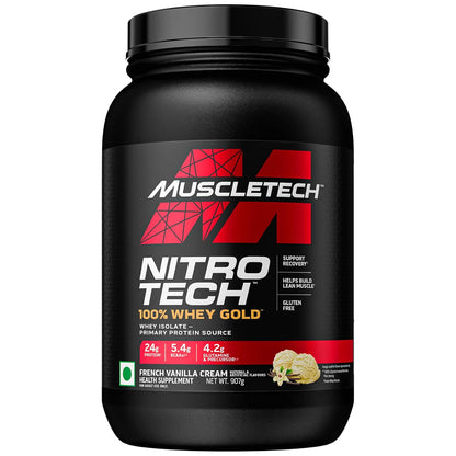 MuscleTech Nitrotech 100% Whey Gold | 24G Of Pure  Whey Protein Isolate