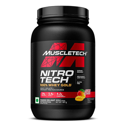 MuscleTech Nitrotech 100% Whey Gold | 24G Of Pure  Whey Protein Isolate