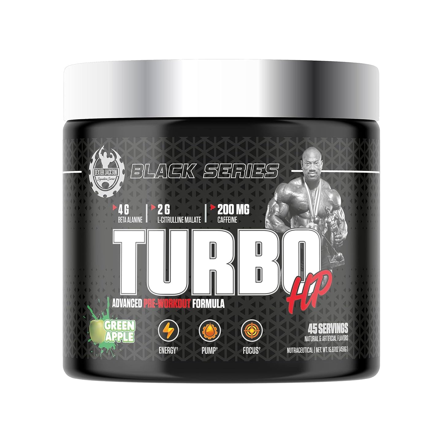 Dexter Jackson Black Series Turbo HP Pre Workout | 45 Servings, 450g
