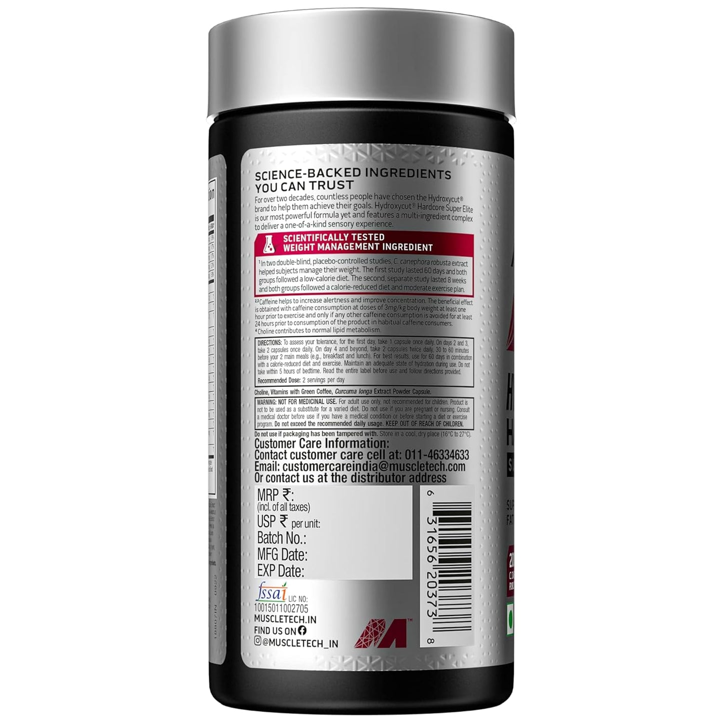 MuscleTech Hydroxycut Hardcore Super Elite 100 Capsules
