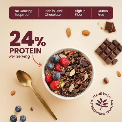 Pintola High Protein Muesli Dark Chocolate & Cranberry 1kg, 24g Protein