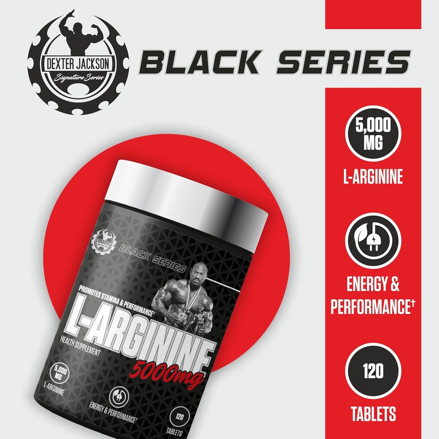 Dexter Jackson Black Series L-Arginine - 5000Mg 120 Tablets