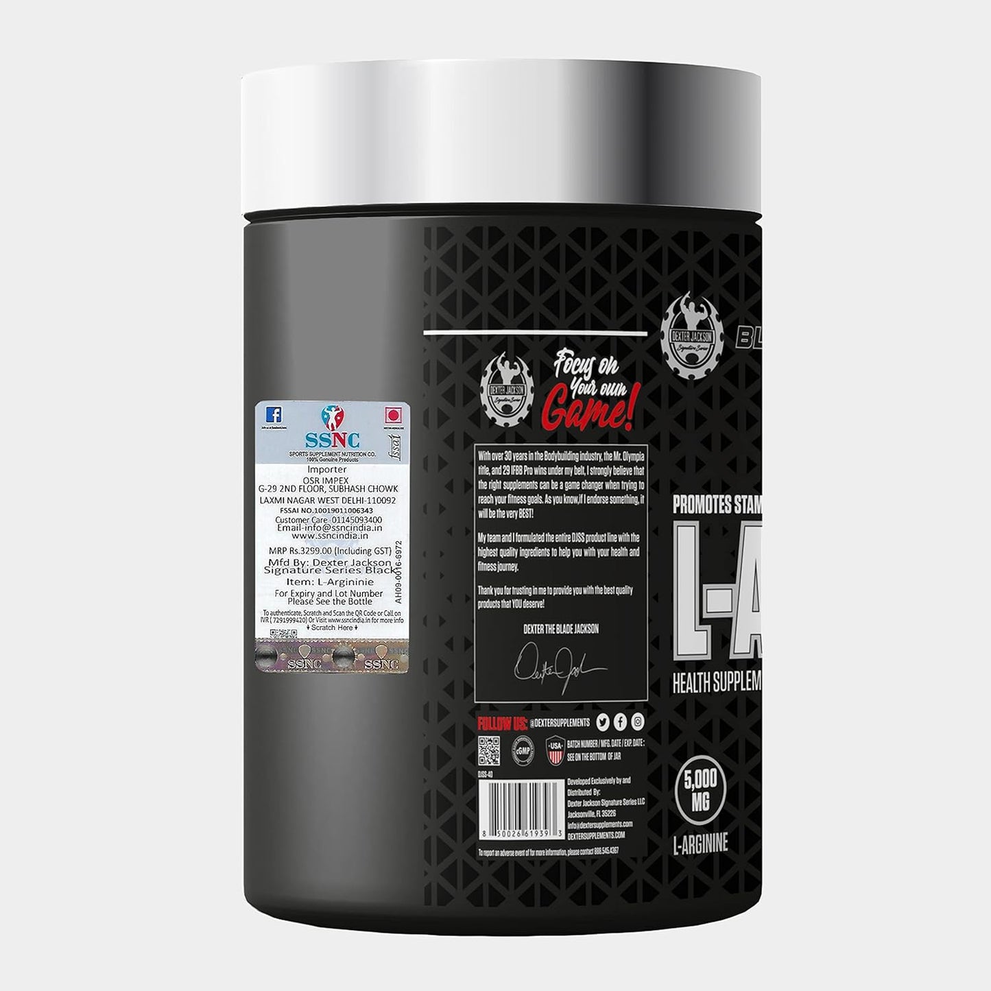 Dexter Jackson Black Series L-Arginine - 5000Mg 120 Tablets