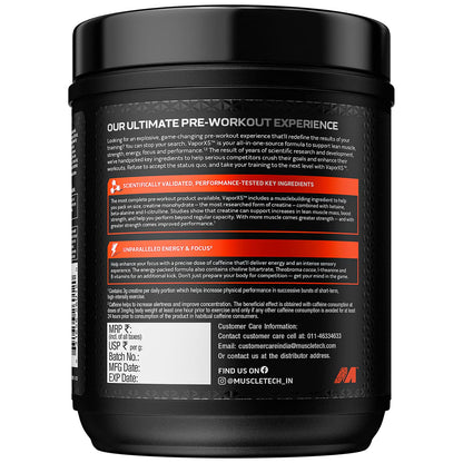 MuscleTech Vapor X5 Pre Workout Powder 30 Servings 270g