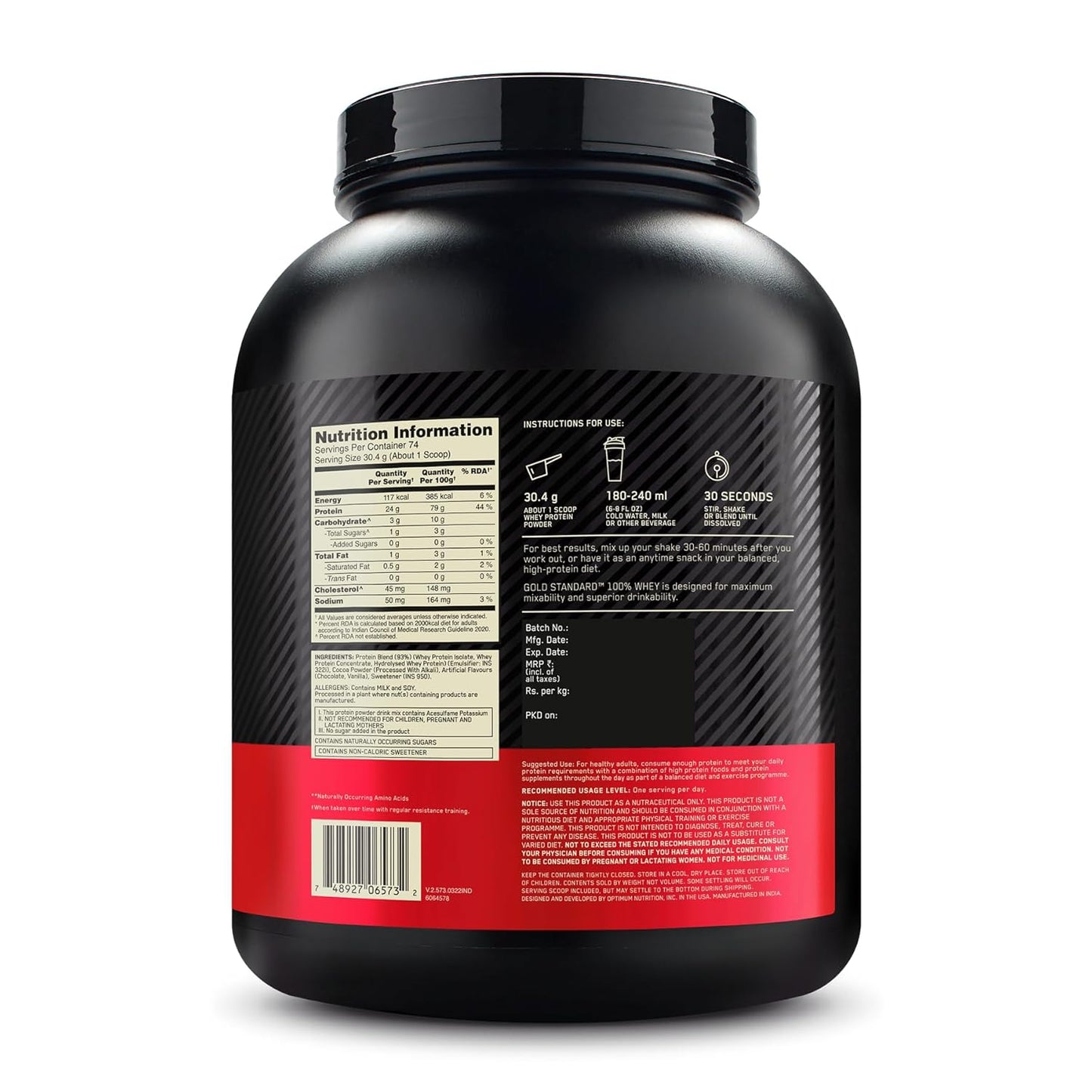 Optimum Nutrition (ON) Gold Standard 100% Whey Protein Powder