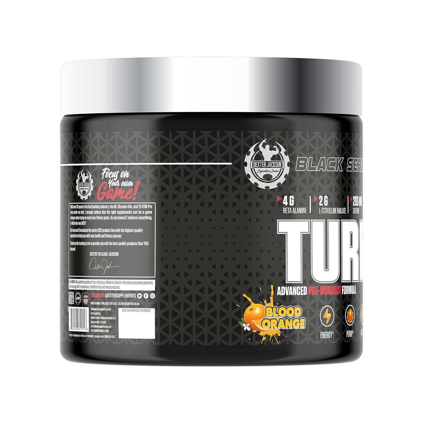 Dexter Jackson Black Series Turbo HP Pre Workout | 45 Servings, 450g