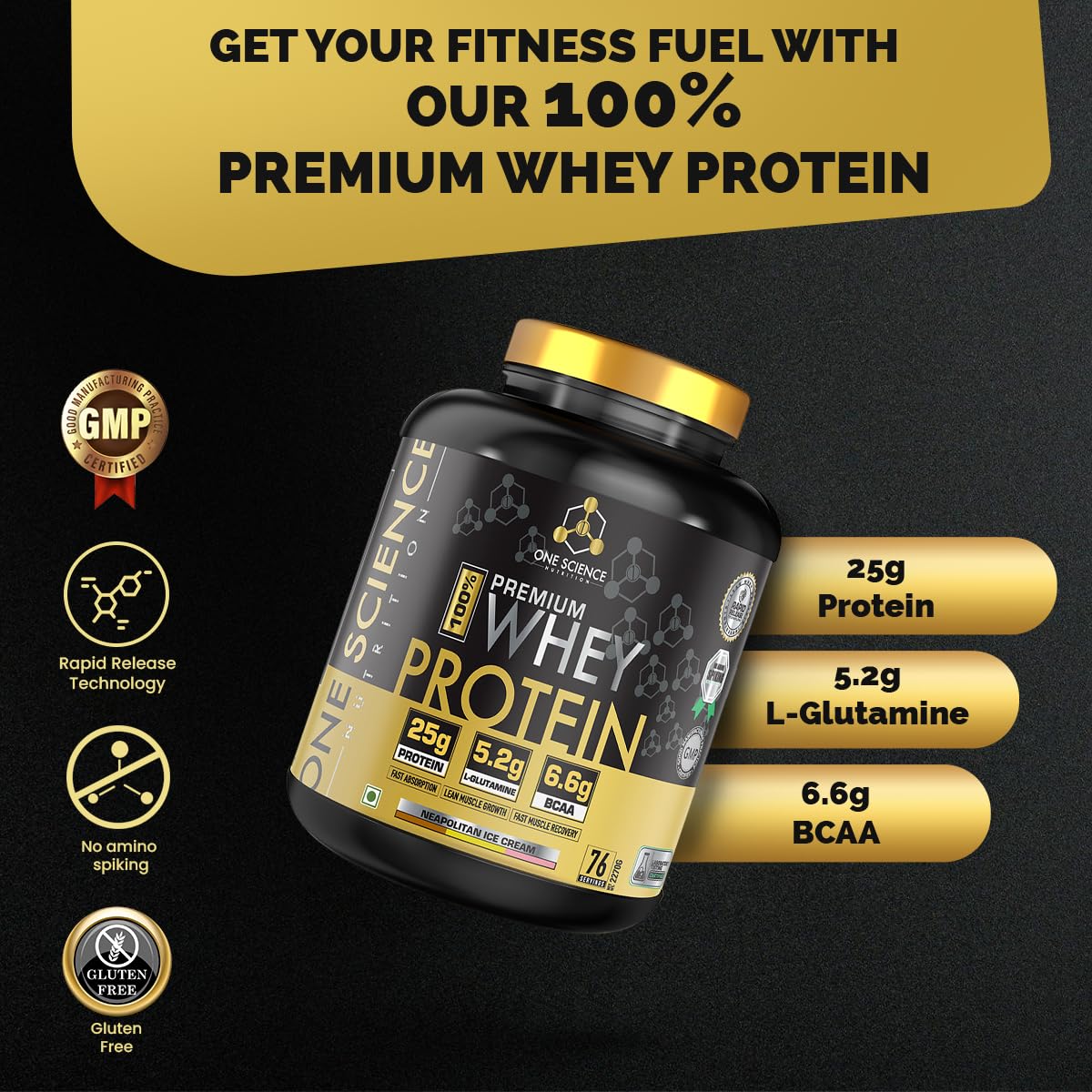 One Science Nutrition 100% Premium Whey Protein