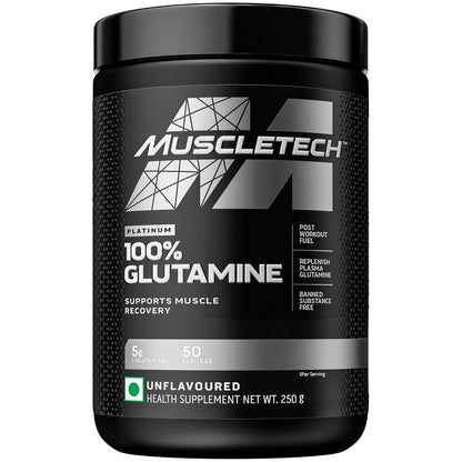 Muscletech Platinum 100% Glutamine | Unflavored (50 Servings) - 250 grams