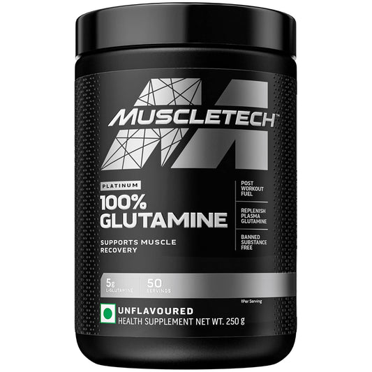 Muscletech Platinum 100% Glutamine | Unflavored (50 Servings) - 250 grams