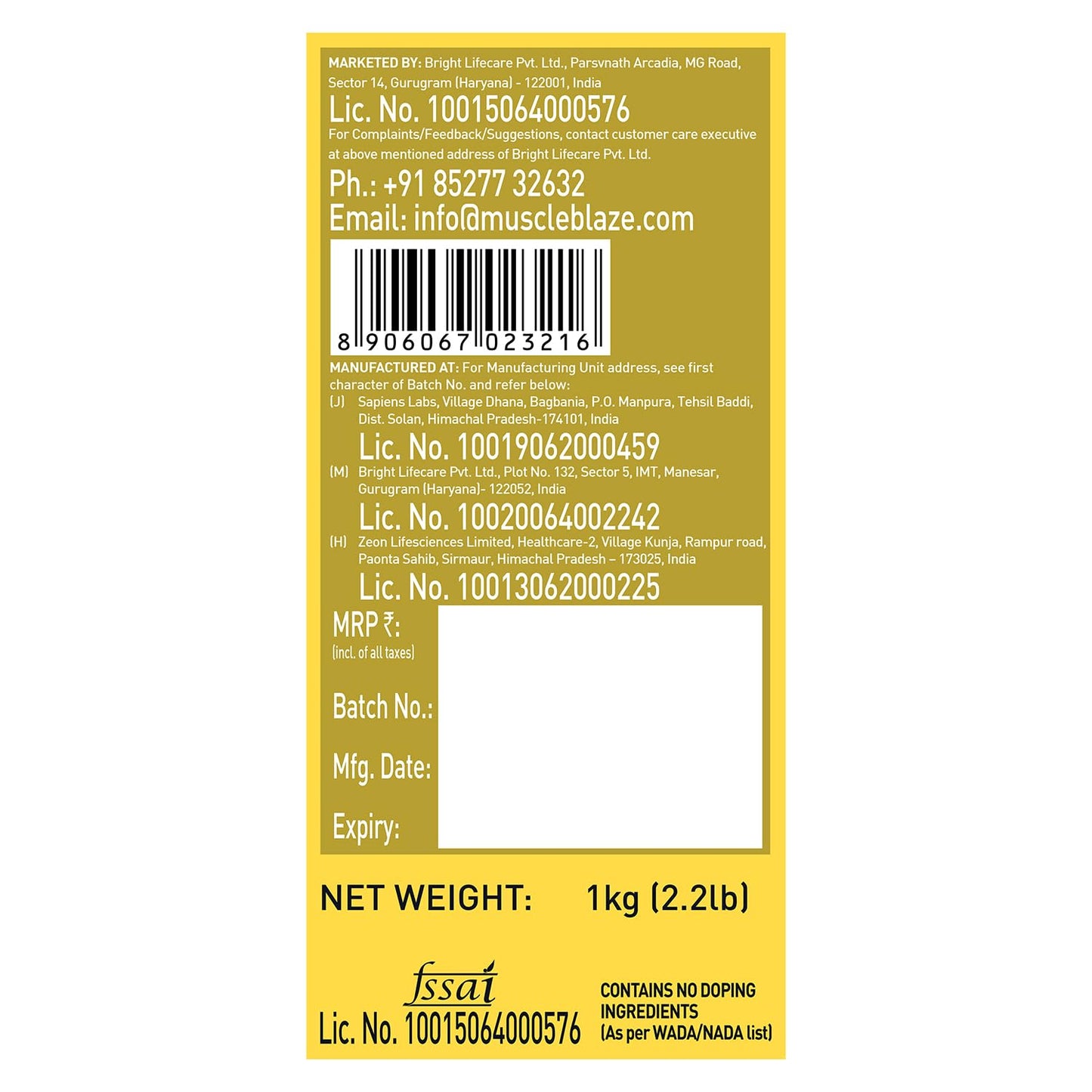 MuscleBlaze Whey Gold 100% Whey Protein Isolate