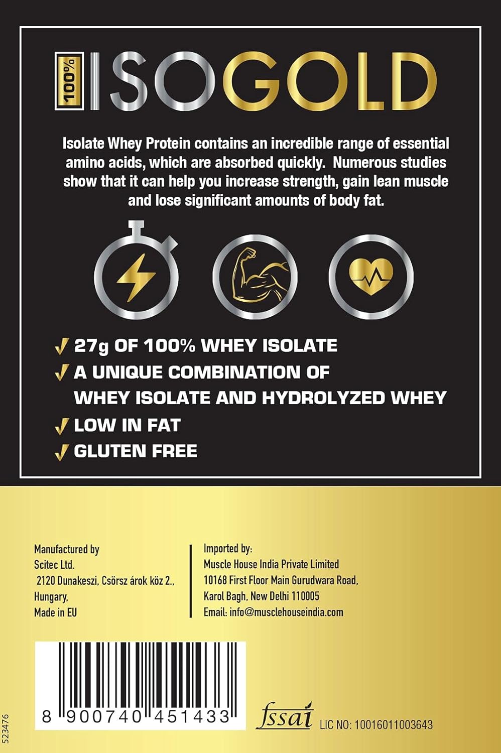 One Science Nutrition 100% Iso Gold Whey Protein