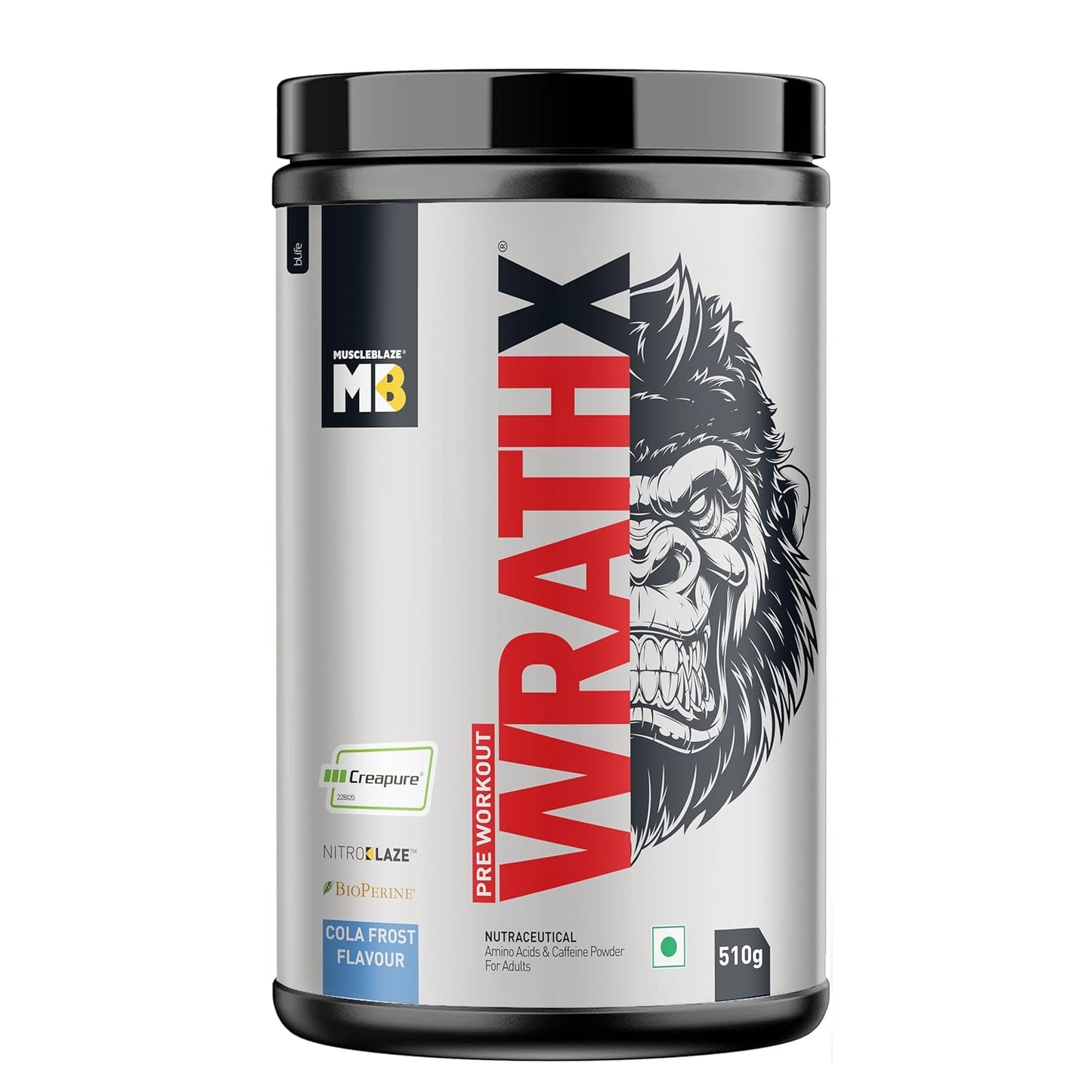 MuscleBlaze Pre Workout Wrathx With Creapure,Nitroblaze & Bioperine