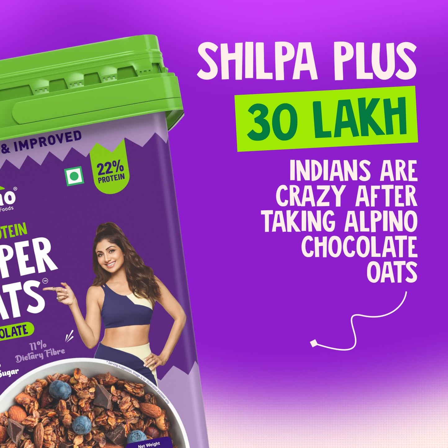 ALPINO 22% High Protein Super Oats Chocolate