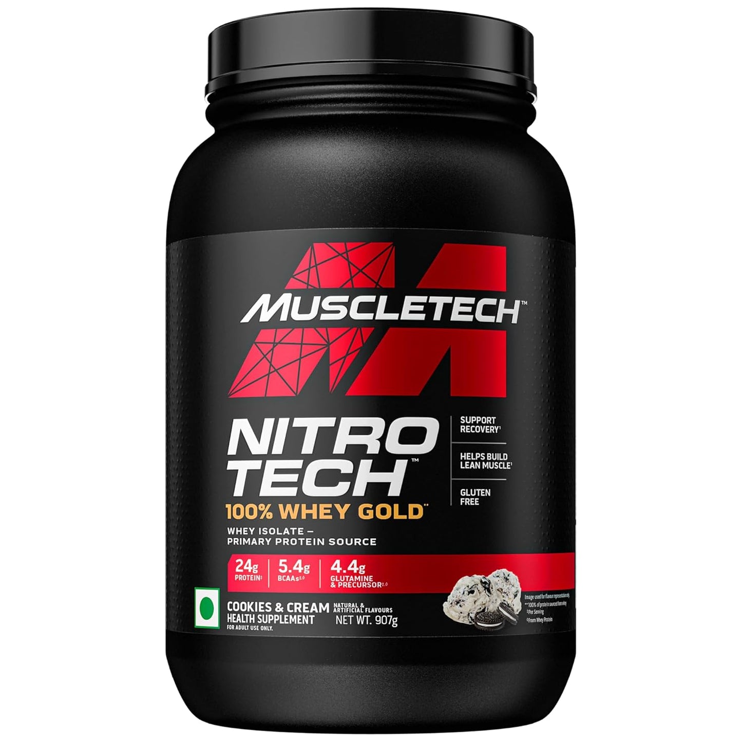 MuscleTech Nitrotech 100% Whey Gold | 24G Of Pure  Whey Protein Isolate