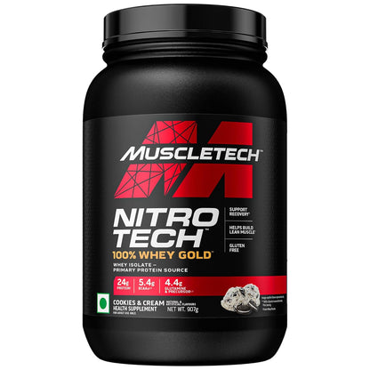 MuscleTech Nitrotech 100% Whey Gold | 24G Of Pure  Whey Protein Isolate