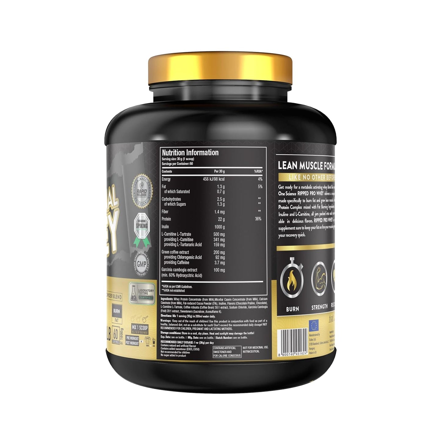 One Science Ripped Professional Whey 1.8kg 4lbs