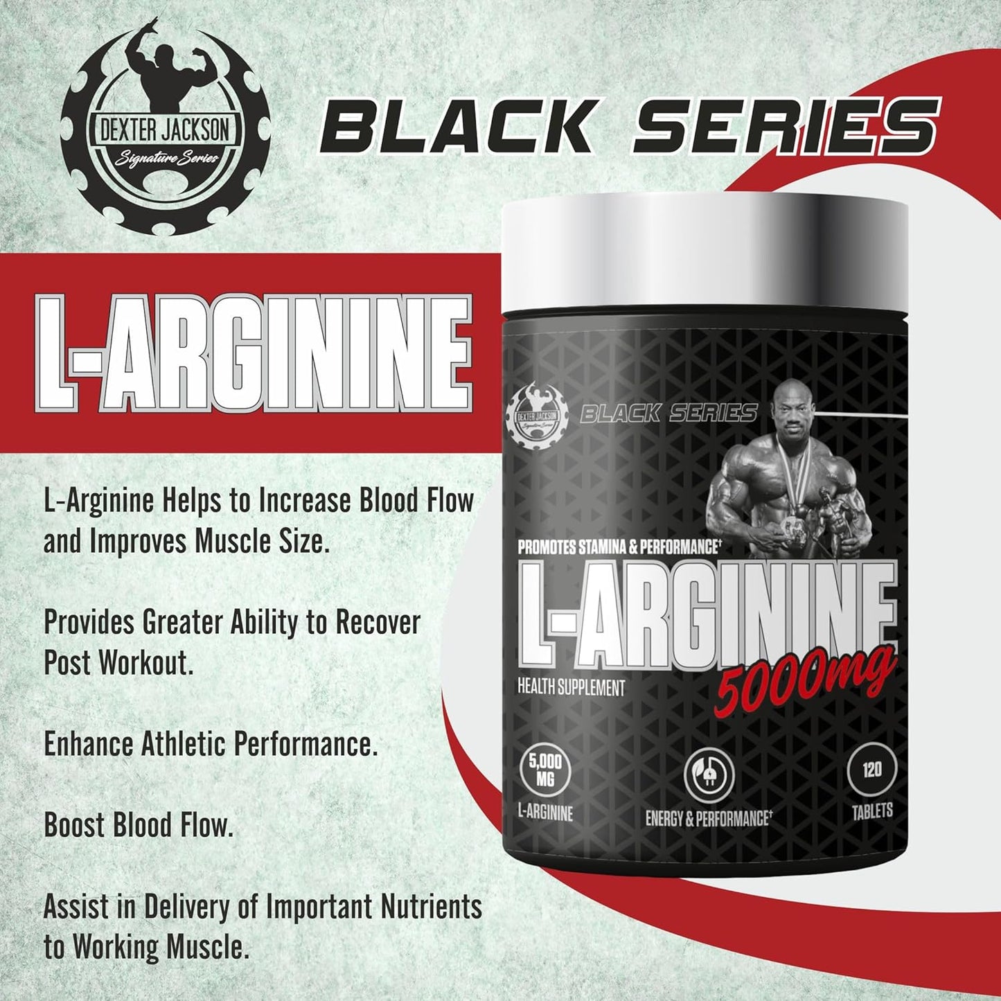 Dexter Jackson Black Series L-Arginine - 5000Mg 120 Tablets