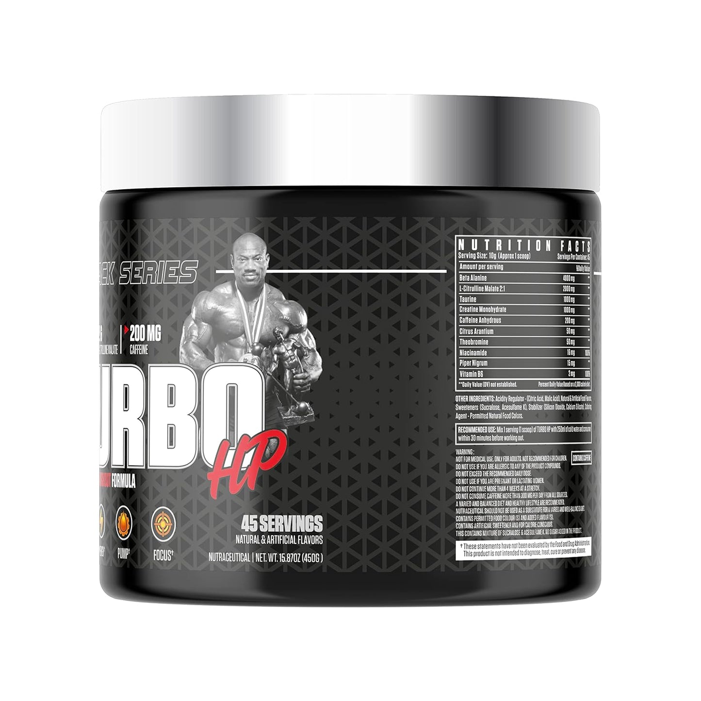 Dexter Jackson Black Series Turbo HP Pre Workout | 45 Servings, 450g