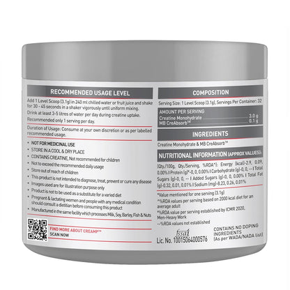 MuscleBlaze Micronised Creatine Monohydrate CreAMP Powder