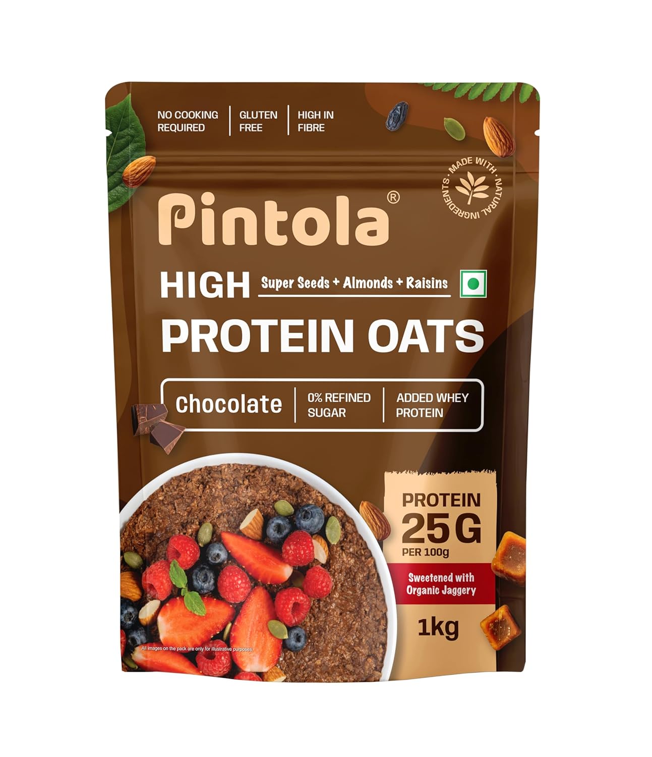 PINTOLA 25g High Protein Oats 1kg Chocolate