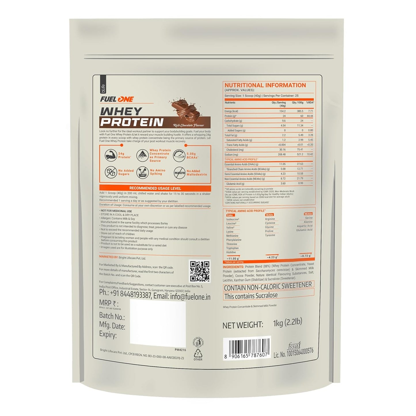 FUELONE Whey Protein 24g Protein