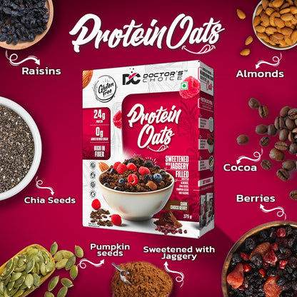 DOCTORS CHOICE (DC) High Protein Oats 750g Dark Choco Berry
