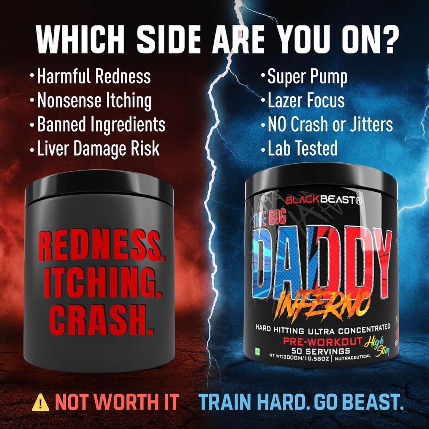 Black Beast The Big Daddy Inferno Pre workout 50 Servings 300gm