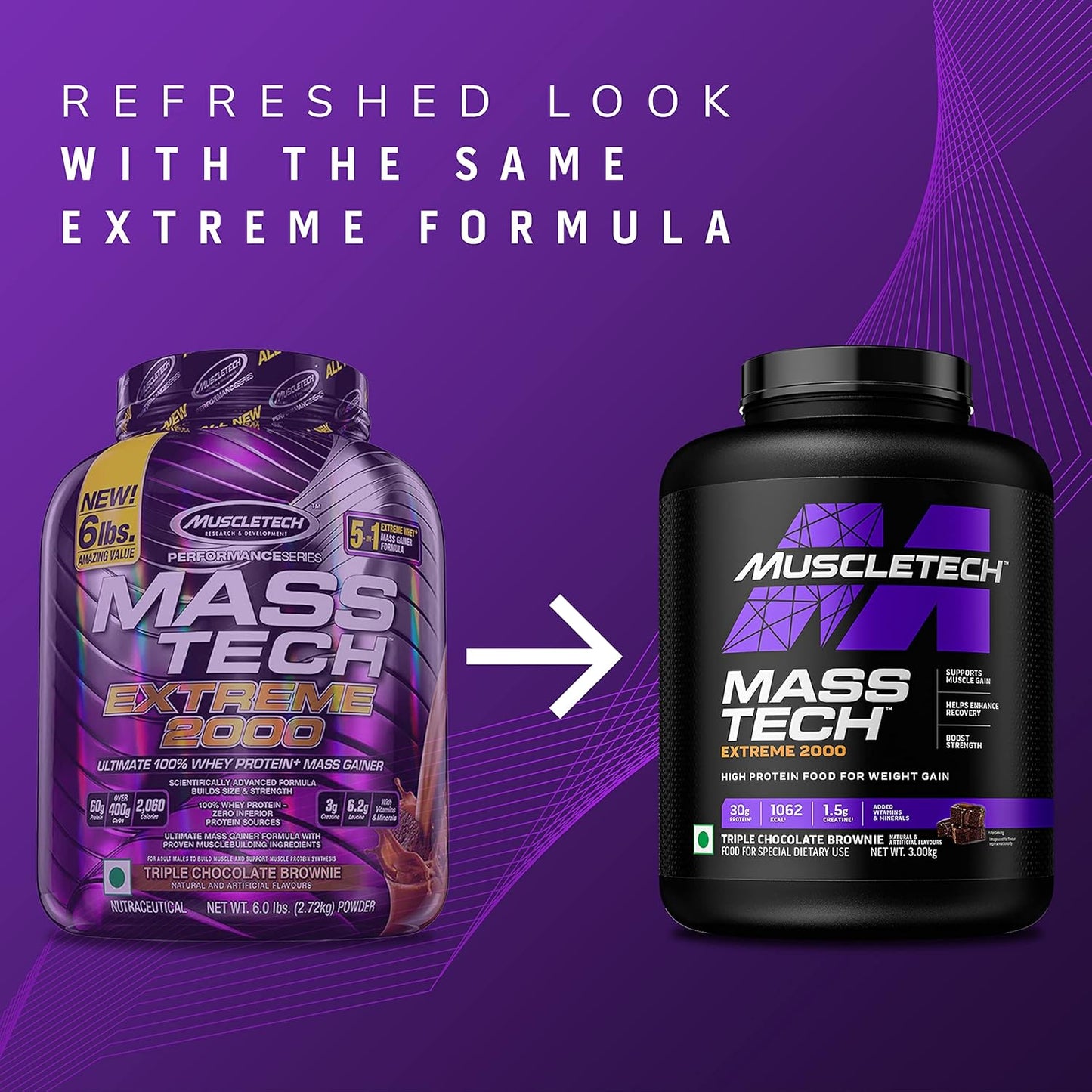 MuscleTech MassTech Extreme 2000 Mass Gainer Powder