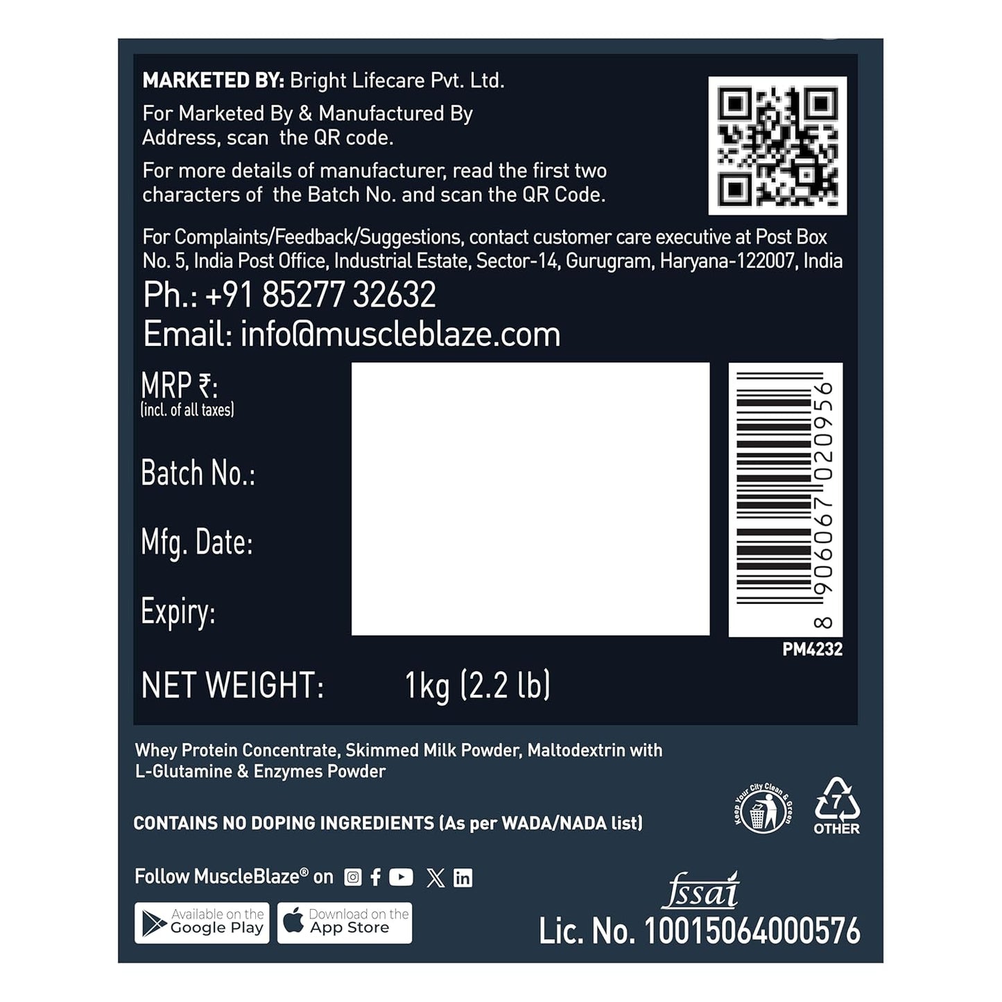 MuscleBlaze Mass Gainer XXL